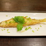 カレーのアキンボ - 前菜＋カレー1皿(1300円)のちかのフライ(本日の前菜)