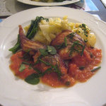 ヴェール エ ブラン - 石鯛のポワレ　チンゲン菜花、春キャベツ、シェリー（じゃが芋）添え（2010.3.31）