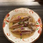 冨久屋 - ホタルイカのゆうきづけ（ホタルイカの濃い旨みとプリッとした食感が心地よい。）