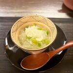 冨久屋 - うすい豆のおじや（米の旨みとえんどう豆の甘み。おじやなのでさらっとした食感。）