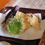 そば処 薬師 - 野菜天。