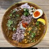 ナミニノカレー - 料理写真:2026.05.01 (金)    コンビプレート（クワトロチキン＆ラムキーマカレー）　1100円（税込）