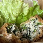 BEANS KITCHEN - カットしてみると、菜の花のみじん切りが…