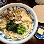 手打うどん すみた - 季節限定うどん あさりうどん 1,200円
            トッピング バター 100円