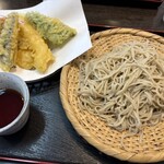 そば処ふじさと - 料理写真:ひすい天ざる