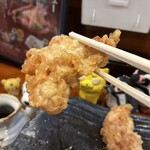 本格さぬきうどん やしま - 鶏天、にゆ〜〜ん！　※めちゃくちゃ！柔らかい