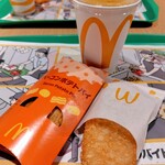 マクドナルド - 料理写真:ベーコンポテトパイ、ハッシュドポテト、オレンジジュース