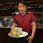 レ・カネキヨ - 写真掲載許可済、前菜はシェフがサーブしてくれました！