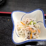 とんかつきのや - 小鉢は春雨の酢の物