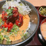 五鉄 - 深谷ねぎ唐揚げあんかけ親子丼