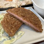 朝日屋 - ハムカツ