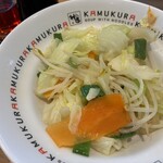 どうとんぼり神座 - トッピングの野菜は別皿で