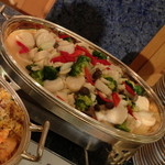 ジ・オークラ・トーキョー - 帆立貝柱、鶏のささ身と野菜炒め２０１５年３月