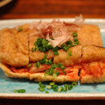 酒処 五郎 - 栃尾油揚げキムチチーズ焼き