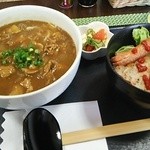 小春日和 - 料理写真:カレーうどんと日替り小丼のセット
