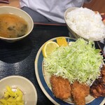 三州屋 - ひれかつからあげ定食