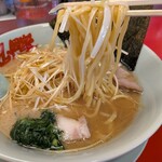 ラーメン山岡家 - 料理写真:ネギらーめんの麺アップ