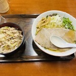らぁめん たけや - ねぎちゃあしゅう丼セット