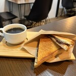 crunch cafe - クランチブレンド　グリルサンド（ぜんざいバター）