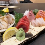 三海の華 - 刺身5点盛り