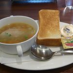 ロイヤルホスト - ７種野菜のスープ＆トースト４７２円★★★