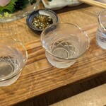 小田原おでん 本陣 - 若旦那おすすめ利き酒三種(¥1,510)