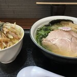 煮干し中華そば 元翔 - 煮干し塩チャーシュー＋ねぎチャーシュー丼
