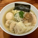 ユナイテッド ヌードル アメノオト - 海老わんたん蛤塩そば