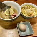 ユナイテッド ヌードル アメノオト - 味玉昆布水つけ麺塩