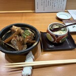 すし処 やま幸 - 茶碗蒸しと鯛の粗煮
