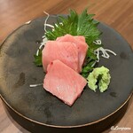 鮨と地酒 地雷也 - 本マグロ大トロ刺し