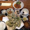 農家レストラン まだ来すた - 山菜天セット＋豆腐ハンバーグ