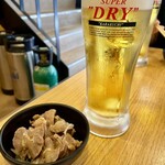 大衆酒場 鳥祐 - お通しとビール