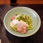 Tokuyama Zushi - Kuma Nabe – Pork Shoulder and Loin with Shredded White Leeks, Celery, and Flower Pepper