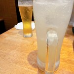 神泉ホルモン 三百屋 - 連日連夜の暴飲暴食でお疲れなのでw今宵は生グレープフルーツサワーで乾杯