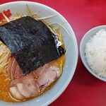 山岡家 - 料理写真:特製味噌ネギチャーシュー麺＆半ライス