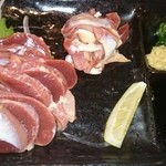 串かつ・炭火焼鳥・鶏ちゃんこ鍋 TSURUGI - ズリ刺身