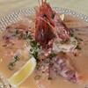 ポルタ・モンターレ - 海老のサイズ感がバグってるカルパッチョ