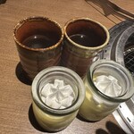じゃんじゃか - 〆は温かいお茶とプリン