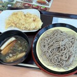 和麺サガミ - 料理写真:鴨汁ざるそば 700円と国産とり天 200円