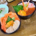 市場食堂 味処たけだ   - 三色丼