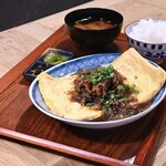 竈門ご飯 一圓 - 牛しぐれ出汁巻卵定食