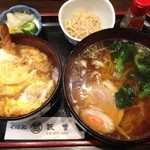 Yabujuu - 海老天丼にラーメンセット