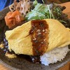 バナナカフェ - オムレツハンバーグプレート