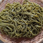 そば処 信州 霧しな - 抹茶蕎麦茹でました