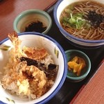 めん処 安曇乃 - 日替りランチ、天丼とお蕎麦