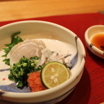 三徳六味 - ふぐの炙り刺し