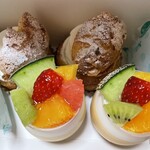ヒダマリ - 料理写真:シュークリーム＆プリンアラモード