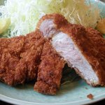あべ亭 - この厚さ、この大きさです！特上ロースかつ定食