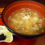 丼ぶり屋 幸丼 - 豚玉丼(スープ割り)と薬味